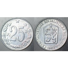 Banknoting Çekoslovakya 25 Haleru 1963.