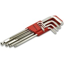 Pazarcan Izeltaş Yuvarlak Allen Anahtar Takımı Uzun Boy 9 Parça