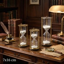 HERŞEYBURDAMODA Dekoratif Cam Kum Saati 7X16 cm