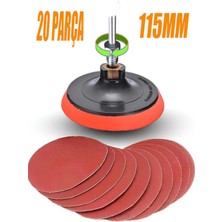 115 mm Cırt Zımpara Kağıdı Seti 20 Parça Spiral Taşlama Ucu