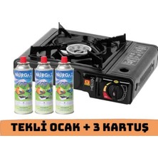 Özbience Portatif Ocak Seti ve 3 Adet 220G Kartuş ile Pratik Kullanım