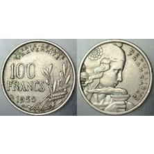 Banknoting Fransa 100 Frank 1955.