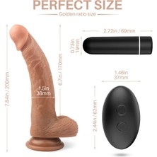 Skygo Titreşimli Uzaktan Kumandalı İçi Dolu Belden Bağlamalı Penis 20 cm