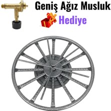 Özbience Dövme Desenli Antrasit Künefe Ocağı 38 Cm, Piknik Tüp Uyumlu