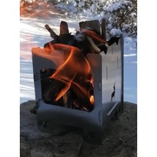 Özbience Paslanmaz Krom Ateş Kutusu, Orta Ebat, Güvenli ve Dayanıklı Tasarım