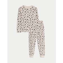 Marks & Spencer Saf Pamuklu Leopar Desenli Pijama Takımı (1-16 Yaş)