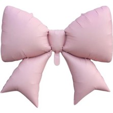 Parti Sürprizi Retro Pembe Kurdele Şekilli Folyo Balon 1 Adet