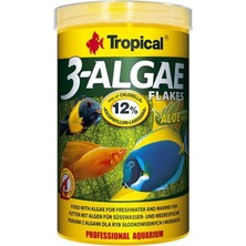 Üreticiniz Tropical 3-Algae Flakes Tatlı ve Tuzlu Su Balıkları Için Yosunlu YEM 100 ml 20 gr 4