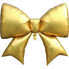Parti Sürprizi Gold Kurdele Şekilli Folyo Balon 1 Adet