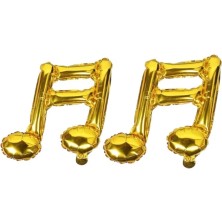 Parti Sürprizi Eğlenceli Müzik Notaları Gold Şekilli Folyo Balon