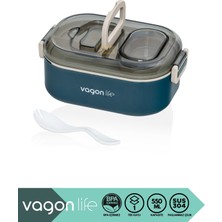 Özbience Çelik Lunchbox 550ML, Tek Katlı, Bölmesiz, Sağlam ve Şık Tasarım