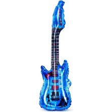 Parti Sürprizi Mavi Gitar Şekilli Folyo Balon 1 Adet