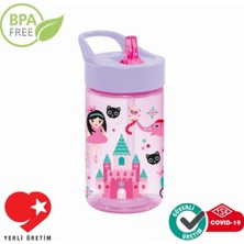 Özbience Prenses Desenli Bpa Free 0,43 Lt Pipetli Çocuk Matara