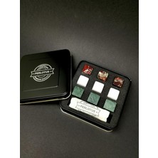 Özbience Mermer Viski Taşı Seti, Metal Hediye Kutusu, Elegant Serisi, Yılbaşı Hediyesi