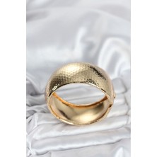 Getittir Pirinç Gold Renk Bombeli Vintage Kadın Bileklik - Lisinya