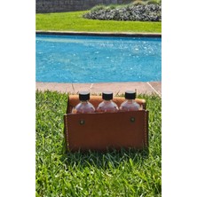 Özbience El Yapımı Hakiki Deri Baharatlık Seti, Şık ve Kullanışlı Mutfak Aksesuarı