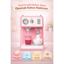 Magicway Sesli Işıklı Buhar Sprey Atan ve Su Hazneli Su Akıtmalı Kahve Makinesi Evcilik ve Mutfak Oyun Seti