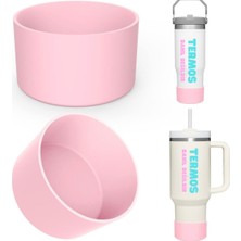 Özbience Pembe Silikon Tabanlı Termos Aksesuarı, Şık ve Fonksiyonel Tasarım