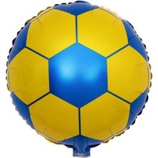 Parti Sürprizi Taraftar Baskılı Sarı Lacivert Futbol Topu Folyo Balon 1 Adet