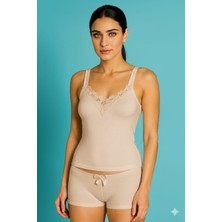 Solmaz Dantel Detaylı Atlet & Boxer Takım - Kadın Iç Çamaşırı Takımı