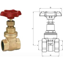 E.c.a 1/2" Şiber Vana
