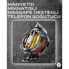 Getittir LED Işıklı Telefon Soğutucu | Ultra Sessiz Fan | Mıknatıslı ve Aparatlı Bağlantı - Lisinya