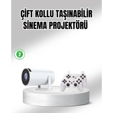 Getittir Projeksiyon Cihazı 4K Destekli Kablosuz Bağlantılı Bluetooth 5.0 - Lisinya
