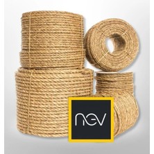 8mm Hasır Ip 20M, Doğal Jüt ve Kendir Halat, Çok Amaçlı Kullanım