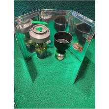 Özbience 5 Kanatlı Büyük Boy Kamp Metal Rüzgar Kesici ve Yağ Sıçratmaz Koruyucu