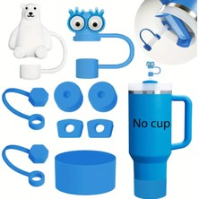 Özbience Mavi Termos Aksesuar Seti, 9 Parça, Sızdırmaz ve Şık Tasarım