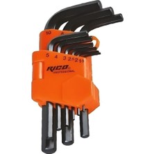 Düz Kısa Allen Anahtar Takımı 9 Parça - Çok Yönlü ve Dayanıklı