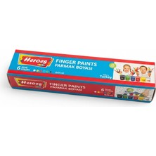 BURADABULDUN Parmak Boyası 6 Renk - Finger Paints 6×25 ml