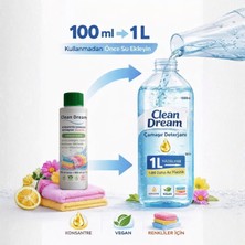 Clean Dream Renkliler Için Konsantre Çamaşır Deterjanı 100 ml (1 Litre Hazırlanır) – Naturel Vegan