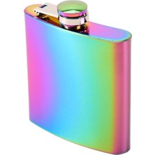 Özbience Çelik Çok Renkli 6 Oz 180 ml Içki Matarası, Hafif ve Şık Tasarım