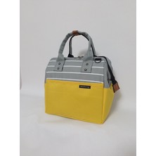 Özbience Sarı Çizgili Termal Yemek Çantası, Hafif ve Şık Tasarım