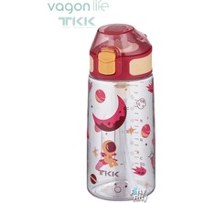 Özbience Şık Desenli 500ML Tritan Su Matara, Isırılamaz ve Bpa Içermeyen Tasarım