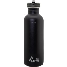 Özbience Dayanıklı 1l Siyah Çelik Şişe, 18/8 Flow Basic, Sağlıklı ve Şık Tasarım