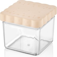 Bisküvi Kapaklı Plastik Saklama Kabı 500 ml – Kapaklı Atıştırmalık ve Gıda Kabı