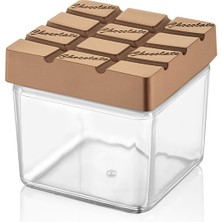 Kapaklı Plastik Saklama Kabı 500 ml – Çikolata Temalı ve Atıştırmalık Kabı