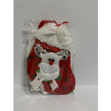 Getittir Yılbasşı Süsü Ağaç Süsü Çorap Kardan Adam Ayıcık Desenli Çoraplar 2li 17 x 10 cm Karışık Paketler