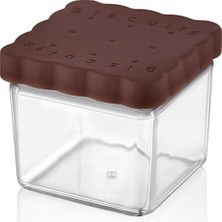 Bisküvi Kapaklı Plastik Saklama Kabı 500 ml – Kapaklı Atıştırmalık ve Gıda Kabı