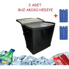 Özbience Iki Adet Isı Yalıtımlı Termos Çanta, Buz Aküsü ile Sıcak ve Soğuk Koruma