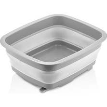 Katlanabilir Tıpalı Badya 9 Litre – Yer Kaplamayan Çok Amaçlı Leğen