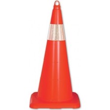 Wovna Esnek Kırılmaz Trafik Konisi Tek Reflektörlü 70 cm