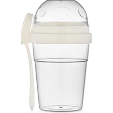 Bölmeli Yoğurt Kabı 600 + 200 ml – Diyet ve Sağlıklı Beslenme Için Saklama Kabı