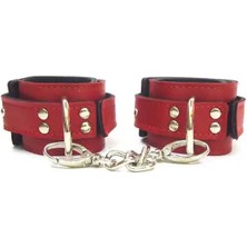 Skygo Kırmızı Deri Kelepçe