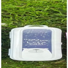 Wovna Beyaz Multi Renkli Kapaklı Kalemlik Kutusu -Çanta Içi Saklama - Diş Fırçası - Makyaj Fırça