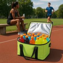 Özbience Yalıtımlı Termal Çanta, Kamp ve Piknik Için 40X25X20 cm Yeşil