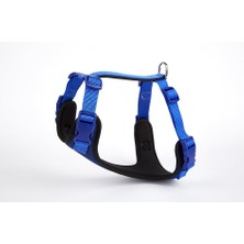 Wovna Yumuşak Softlu Köpek Göğüs Tasması 45/55 cm Mavi