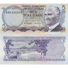 Banknoting 6. Emisyon 2. Tertip 5 Lira K50 Çil.